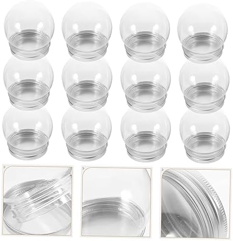 12pcs Candy Containers for DIY Water Globes with Aluminum Caps