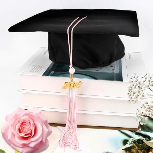 2026 Pink White Graduation Tassel with Golden Charm