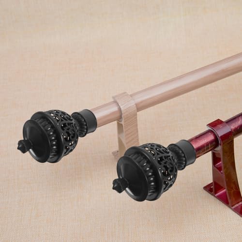 Amosfun 12 Pcs Curtain Rod End Caps Hollow Finials