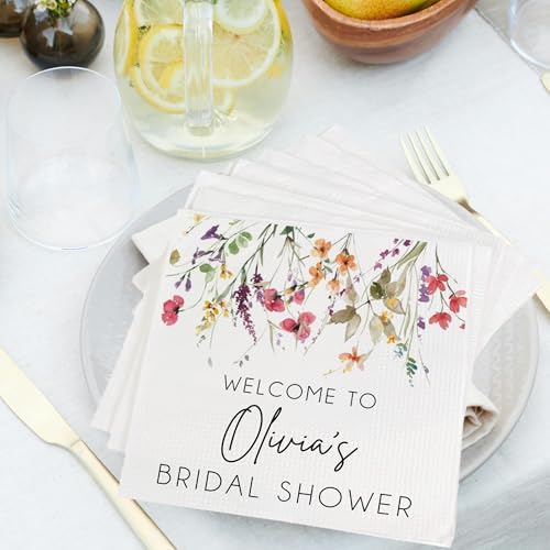 Custom Bridal Shower Napkins with 15-1000 Packs