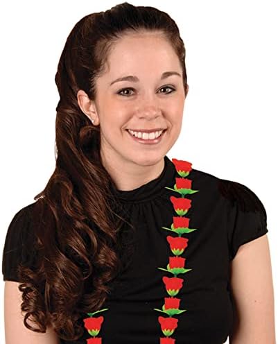 Beistle 4 Piece Fabric Rose Leis for Parties