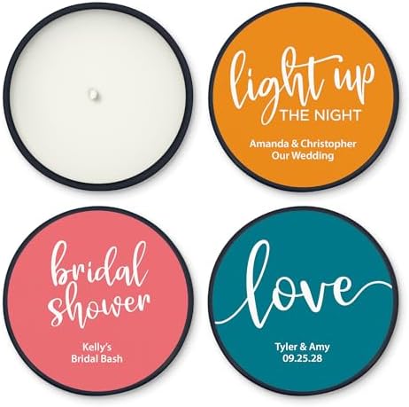 Custom Candles with Personalized Black Tin
