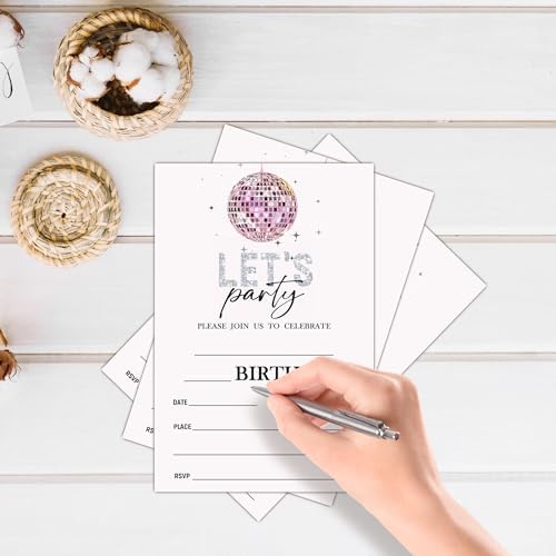 Geuro Disco Birthday Party Invitation Cards