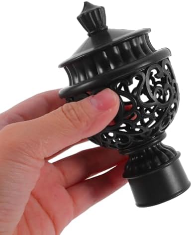 Amosfun 12 Pcs Curtain Rod End Caps Hollow Finials