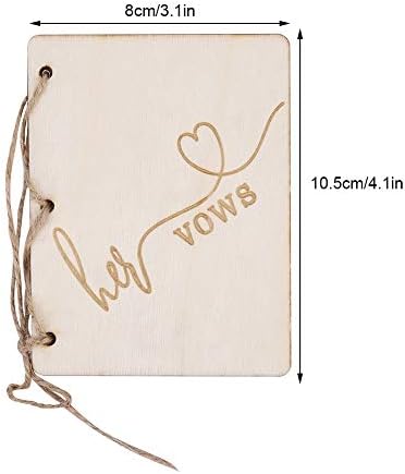 2pcs Wedding Vow Booklets with Hem Rope
