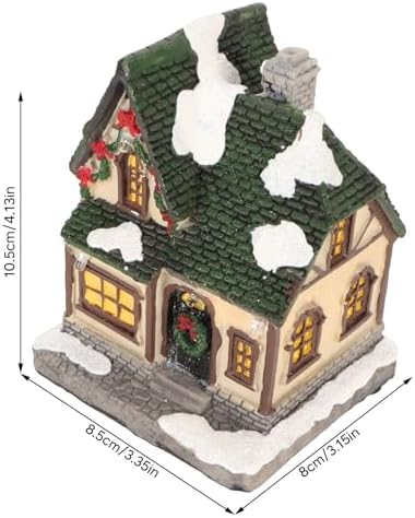 TOPINCN LED Lighted Christmas Village House Decor