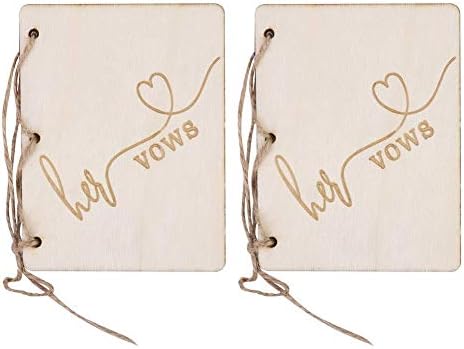2pcs Wedding Vow Booklets with Hem Rope