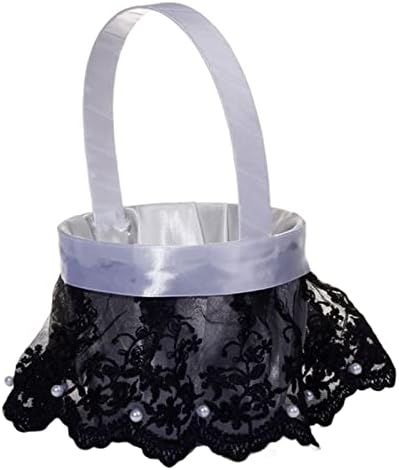 AMLESO Delicate Wedding Flower Girl Basket Black 866x472 Inch