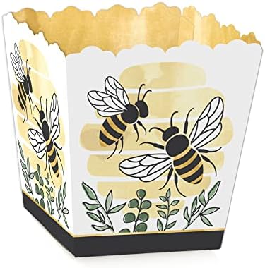 Big Dot of Happiness Little Bumblebee Party Favor Boxes Set of 12