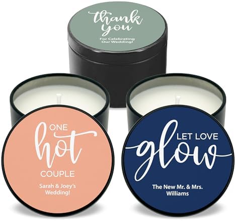 Custom Candles with Personalized Black Tin
