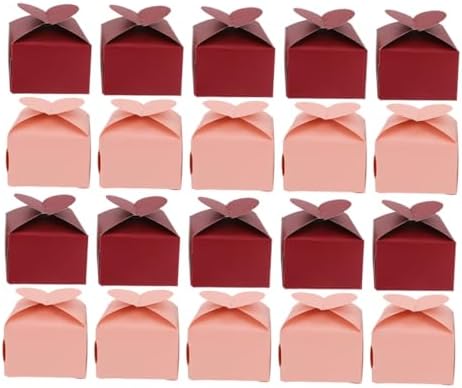 KOMBIUDA 100pcs Heart Shaped Candy Favor Boxes for Weddings and Parties