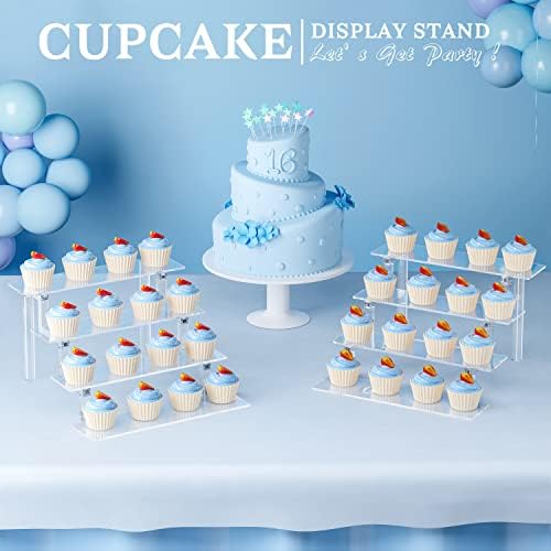 Kcrystenia Acrylic Risers Display Stand 4 Tier 2 Pack