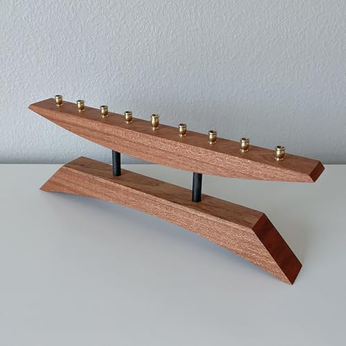 9 Branch Modern Menorah Handcrafted in America