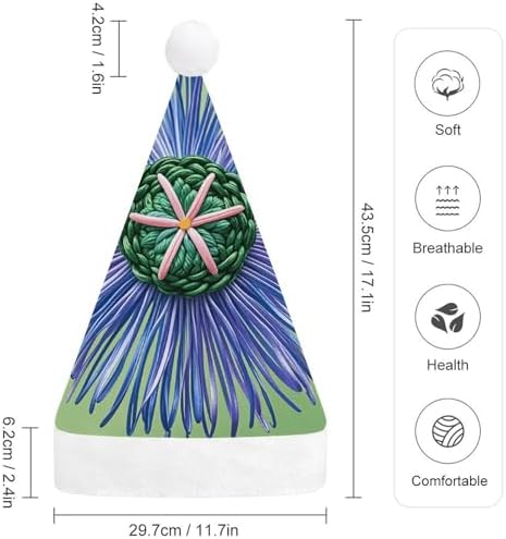 Modern Cloverleaf Santa Hat Christmas Party Hat