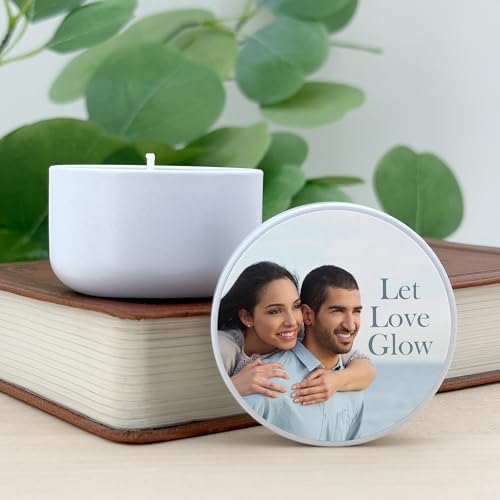 Personalized Wedding Candles with Photo - Set of 10
