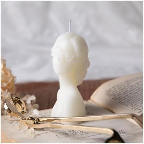4 Pcs Ribbed Pillar Candles with Modern Aesthetic Design