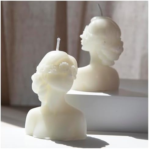 4 Pcs Ribbed Pillar Candles with Modern Aesthetic Design