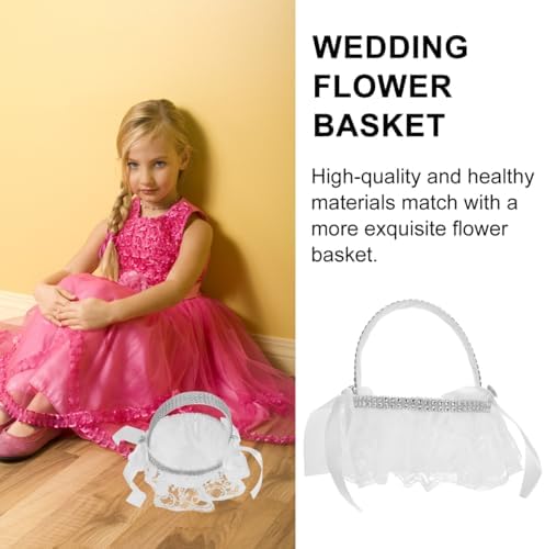 Cabilock 3 Pcs Wedding Flower Basket Decor