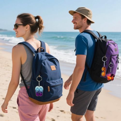 50 Pcs Acrylic Summer Beach Keychains Bulk Gifts