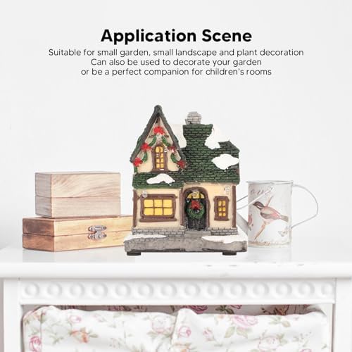 TOPINCN LED Lighted Christmas Village House Decor