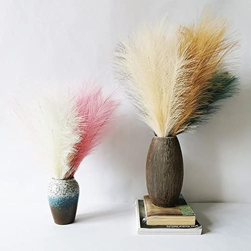 Ivory Dried Pampas Grass Branches 17 Inch for Home Wedding Decor