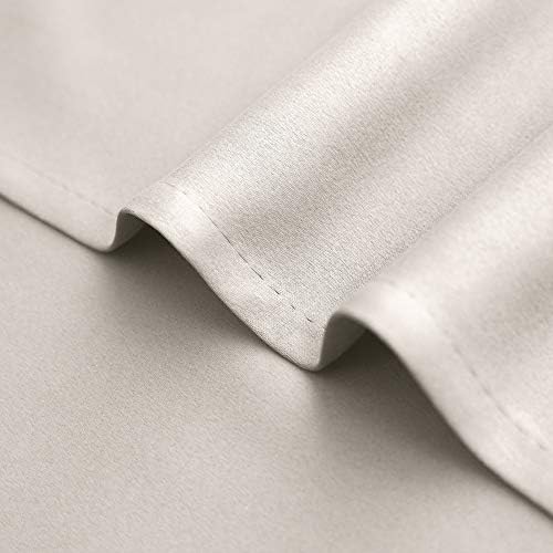 MrsNaturall Beige Valance Curtains 3 Panels 36x16 Inches