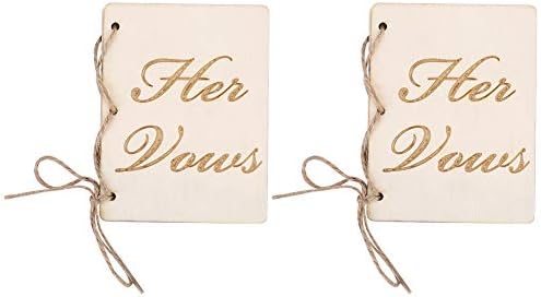 Wedding Vow Booklets Set of 2 with Hem Rope