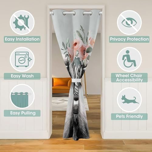 Erosebridal Bright Flowers Door Drape 42x84