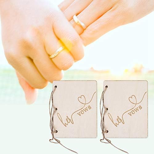 2pcs Wedding Vow Booklets with Hem Rope
