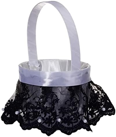 AMLESO Delicate Wedding Flower Girl Basket Black 866x472 Inch