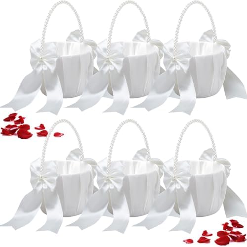 Geetery 6 Piece Flower Girl Baskets for Weddings