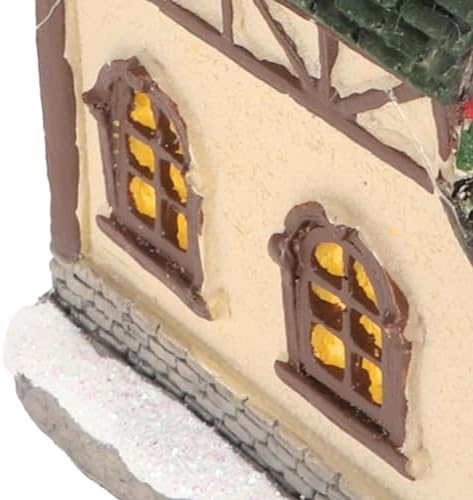 TOPINCN LED Lighted Christmas Village House Decor