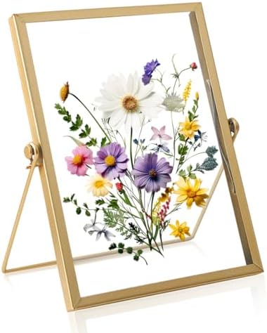 HyzaPhix Gold 4x6 Pressed Flower Frame