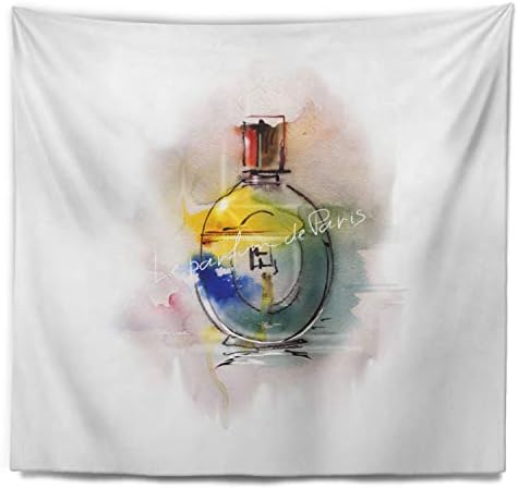Designart Perfume Bottle Contemporary Tapestry Wall Art 39x32