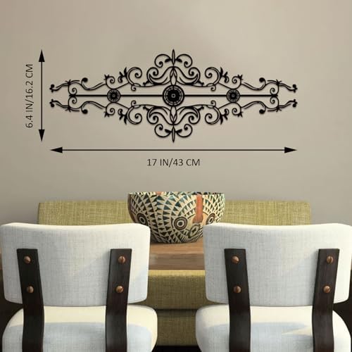 Estart Metal Scroll Wall Decor Rustic Iron Medallion