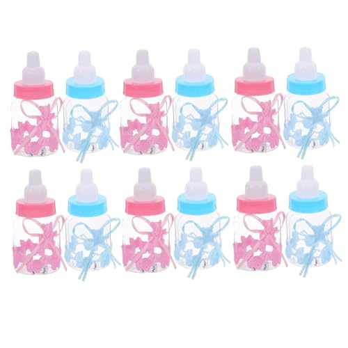 PRETYZOOM 12pcs Shower Candy Boxes Fillable Mini Bottles Party Favors