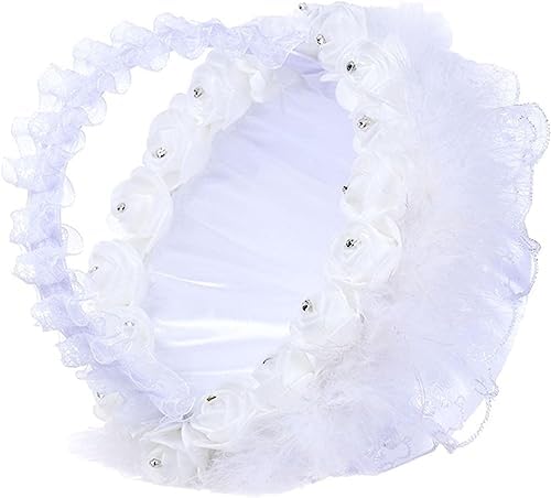 Wedding Flower Girl Basket White Candy Storage Basket