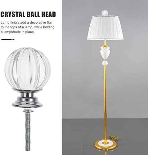 Mobestech Crystal Curtain Rod Finials for Lamps Decoration