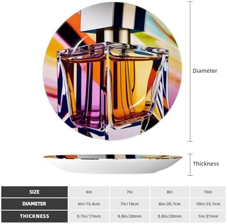 QASDFGHR Perfume Bottle Print Bone China Decorative Plate