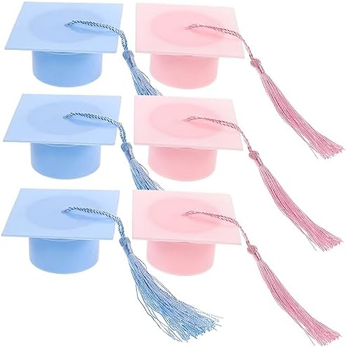 Cabilock 6pcs Graduation Hat Candy Boxes with Tassel