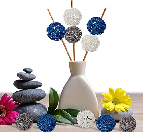 15pcs 2inch Wicker Rattan Decorative Balls Set