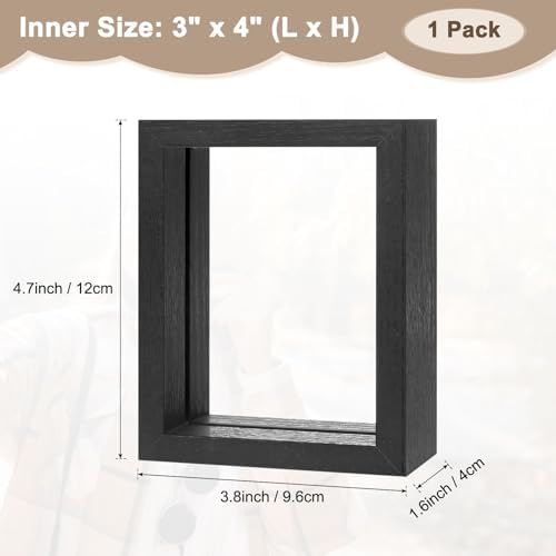 Wooden Pressed Flower Frame 3x4 Inch Black