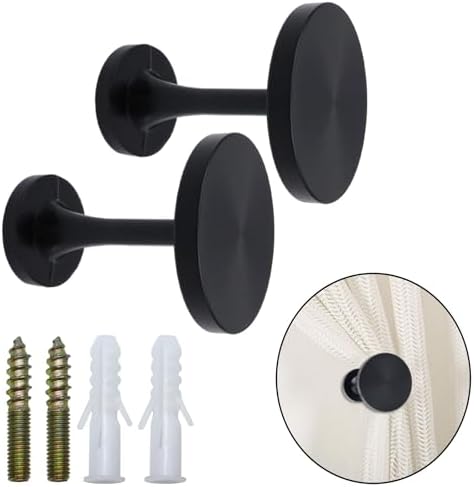 Shonmogar Black Zinc Alloy Curtain Tiebacks 2 Pack