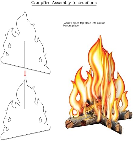 Beistle 2525 x 215 Inch Campfire Photo Prop