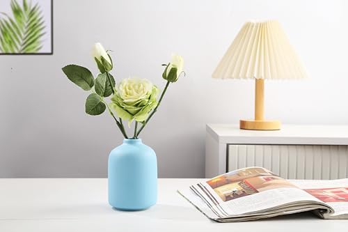 Blue Ceramic Vase for Home Decoration and Flower Arrangements