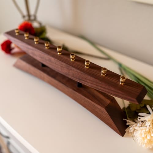 9 Branch Modern Menorah Handmade in America