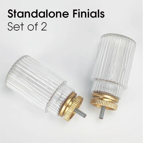 ILAISIHOME Decorative Curtain Rod Finials Set of 2