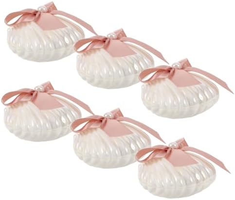 PRETYZOOM 18pcs Shell Shape Candy Boxes for Weddings and Parties