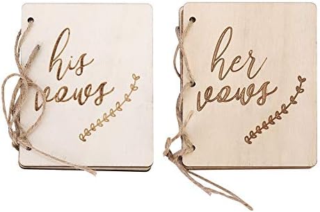 TOPINCN 2 Pack Wedding Vow Booklets with Hem Rope