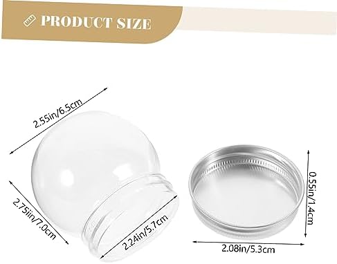 12pcs Candy Containers for DIY Water Globes with Aluminum Caps